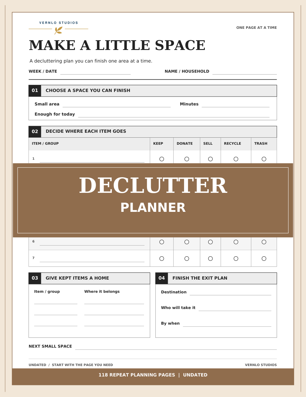 Declutter Planner book cover