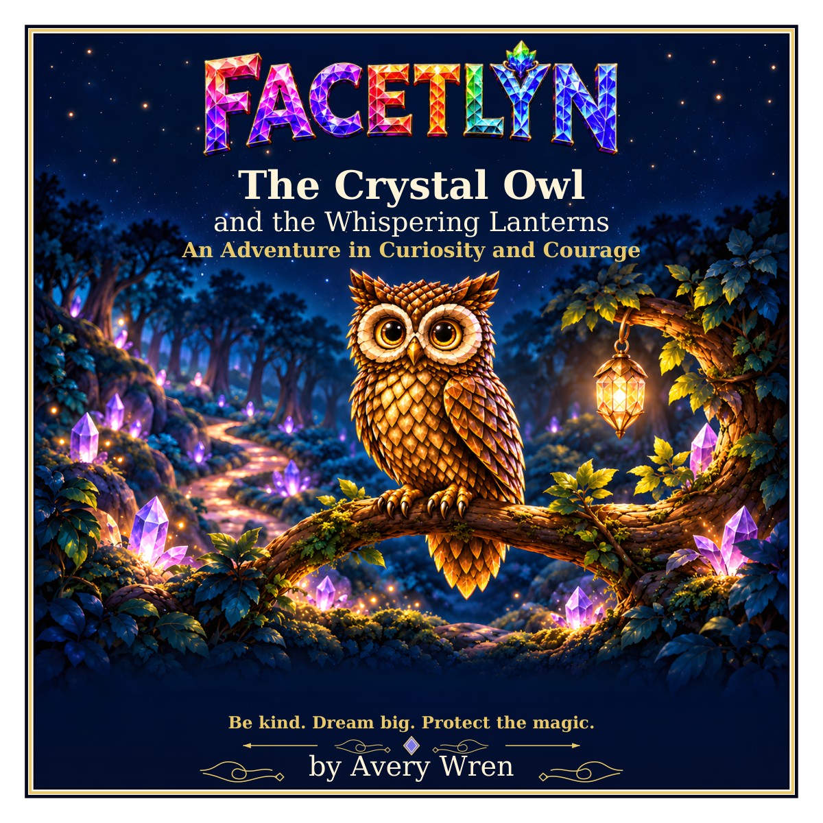 The Crystal Owl and the Whispering Lanterns front cover