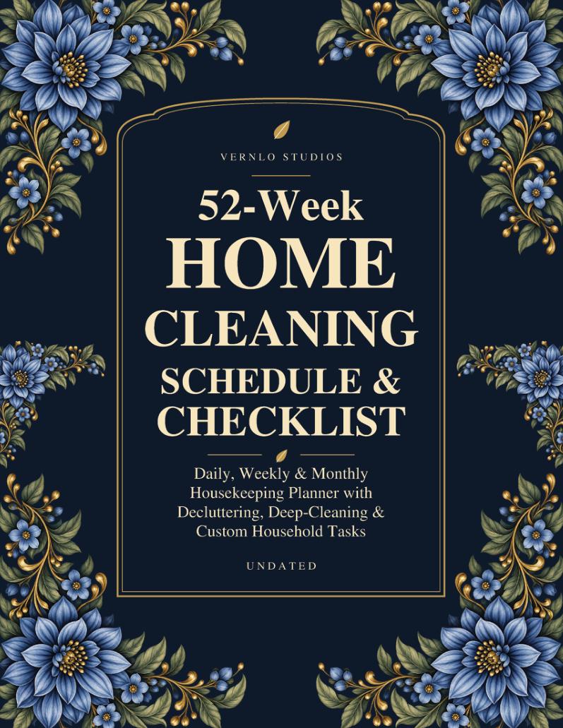 52-Week Home Cleaning Schedule & Checklist book cover