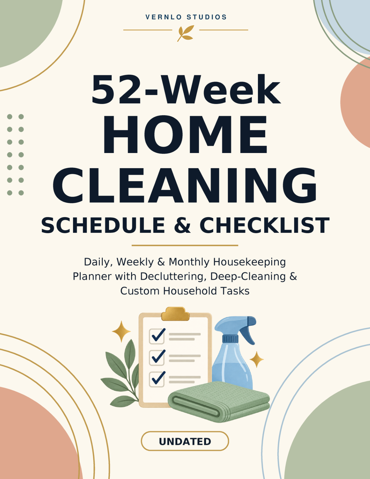 52-Week Home Cleaning Schedule & Checklist book cover
