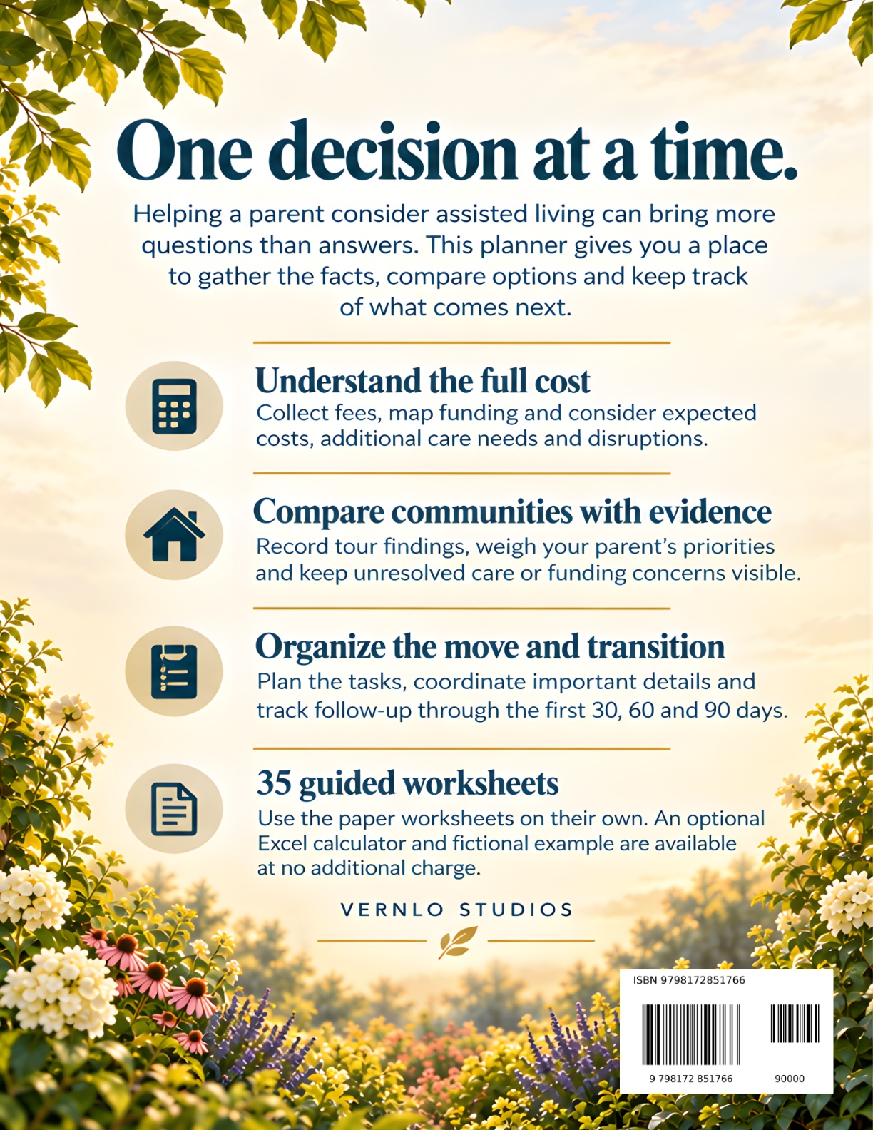 Back cover from Assisted Living Decision & Move Planner
